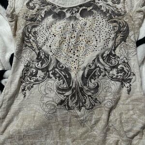 Maurice’s Grey Y2K Bedazzled T-Shirt